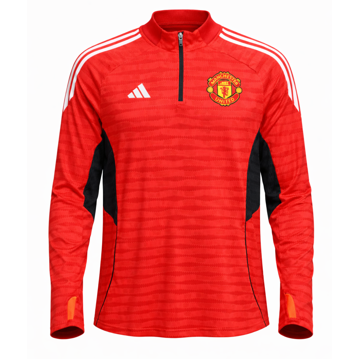 Adidas Manchester United Red Black Half Zip Track Top