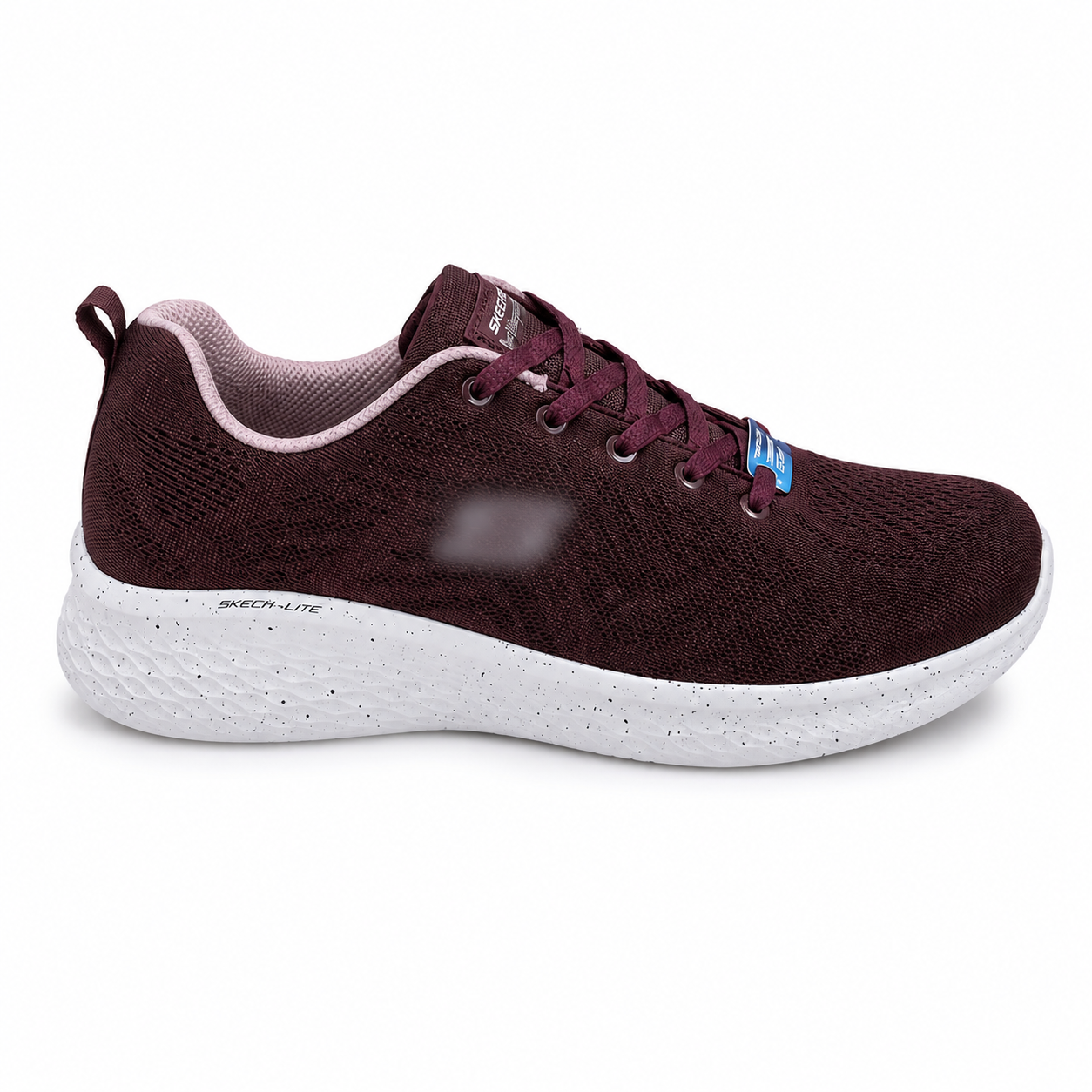 Women's Lightweight Breathable Knit Walking Sneakers – Burgundy