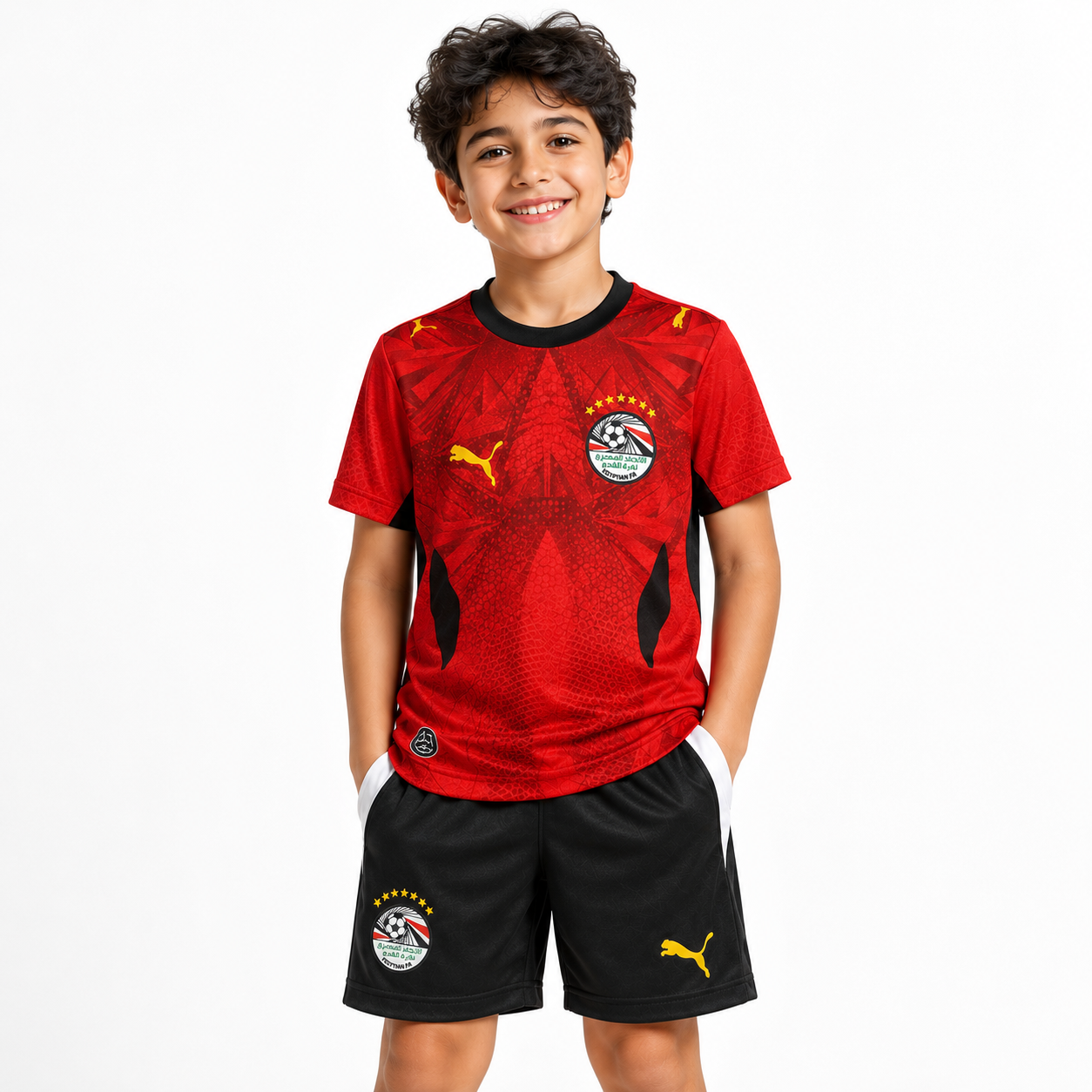 Puma 2026 Egypt Home Soccer Jersey For Kids