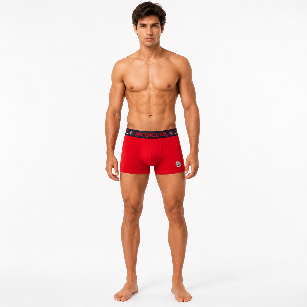 Moncler boxer shorts feature a bold