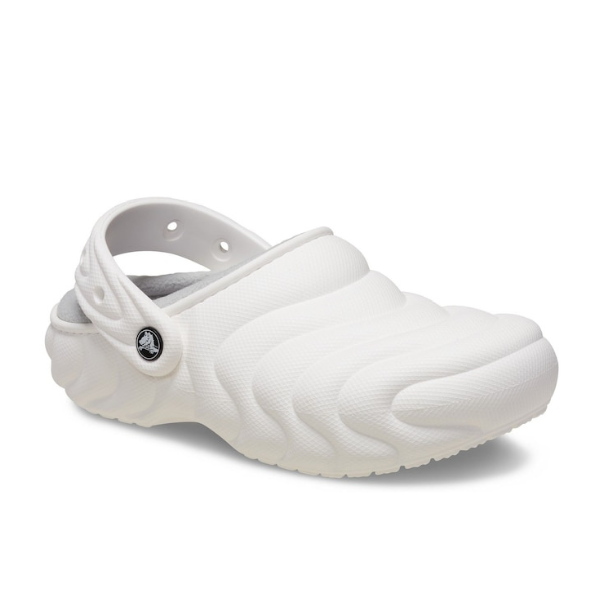 Crocs Classic Lined Overpuff Clog in white.