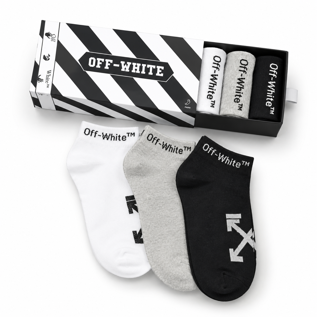 Off White Socks are a 6-Pack Set