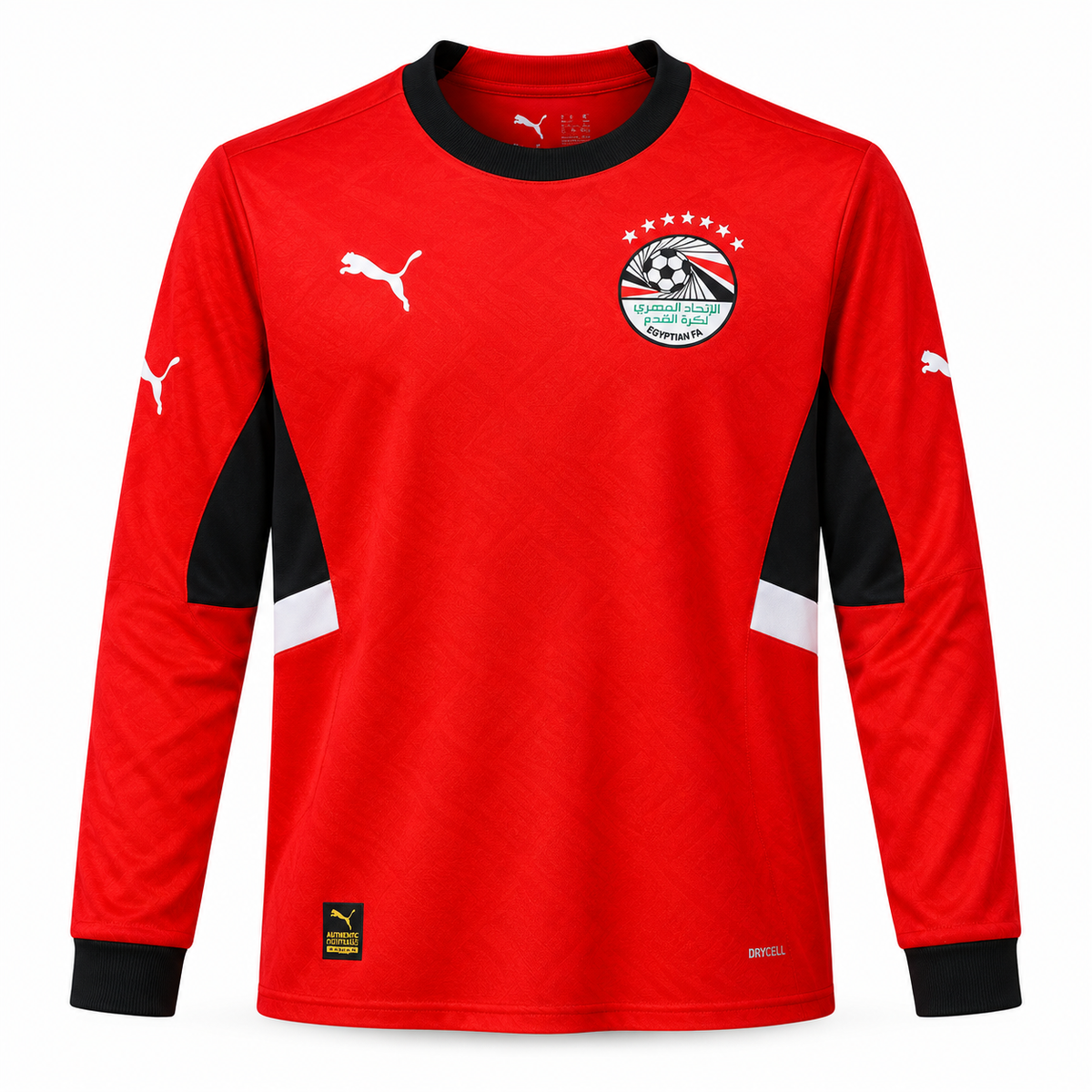 Egypt Puma Player Issue Long Sleeve Home Shirt.