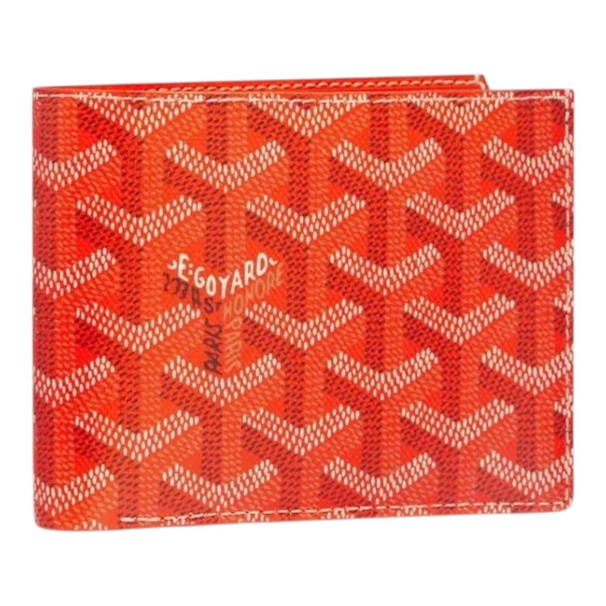 Goyard Orange Goyardine Canvas Wallet