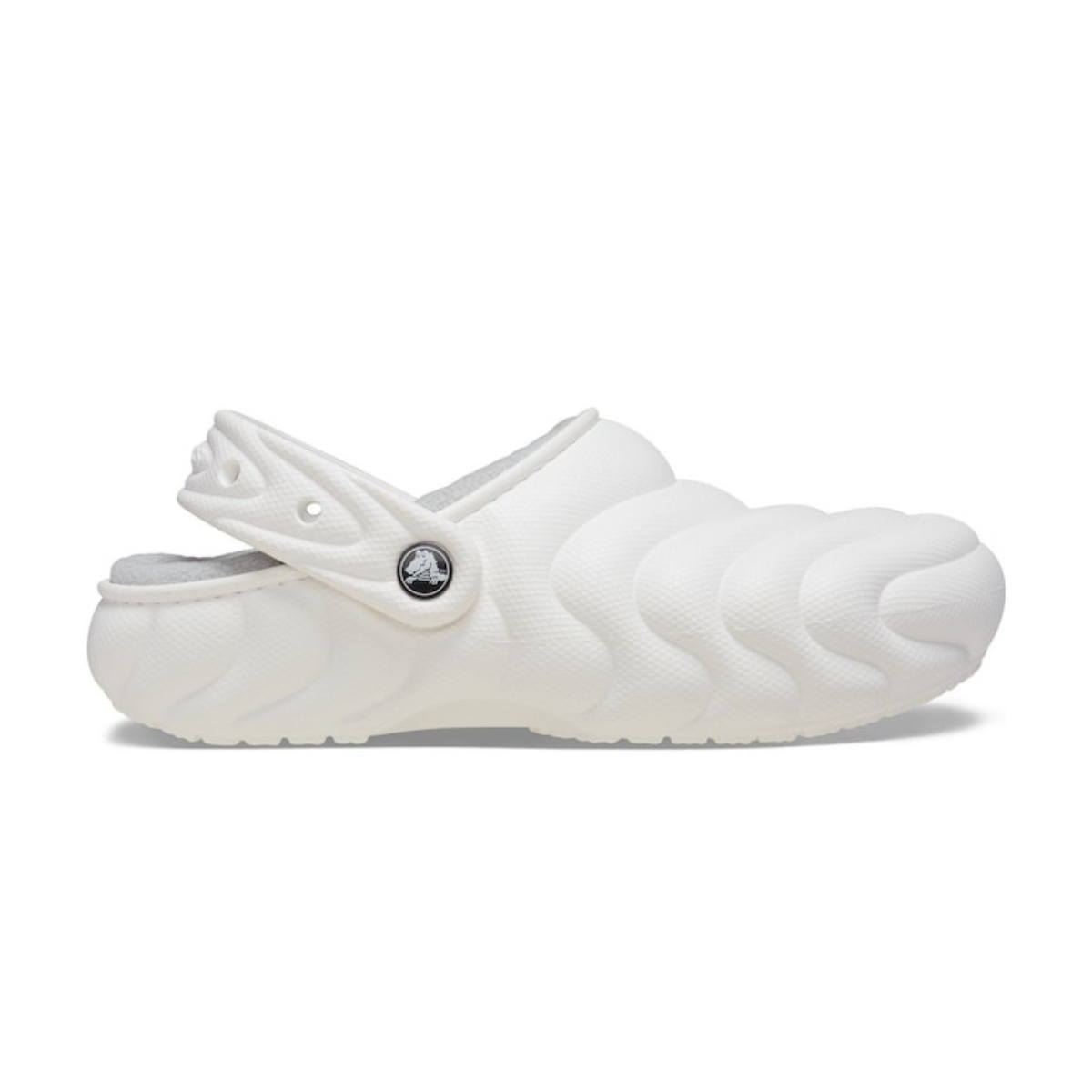 Crocs Classic Lined Overpuff Clog in white.