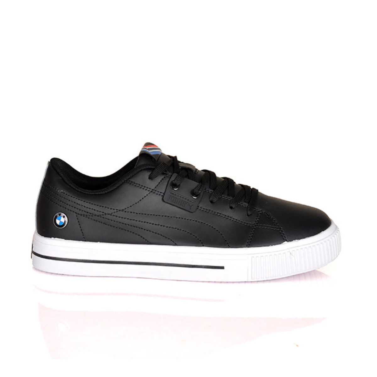 Puma Mercedes Soft Foam Optimal Comfort Black Leather Sneakers