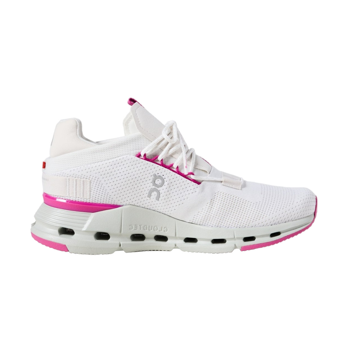 On Running Cloudnova White/Pink Sneakers