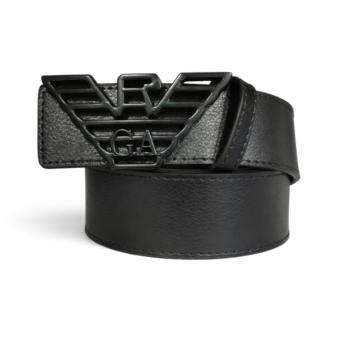 Emporio Armani logo buckle belt. 